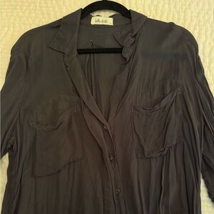 Bella Dahl Gray Button-Up Shirt